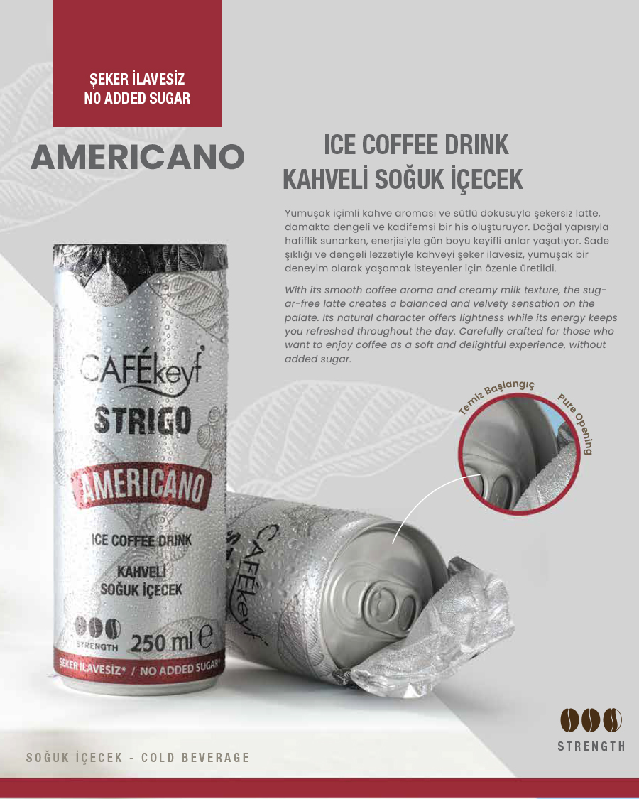 CAFEkeyf Soğuk Kahve Americano (Şeker İlavesiz) - Görsel 2